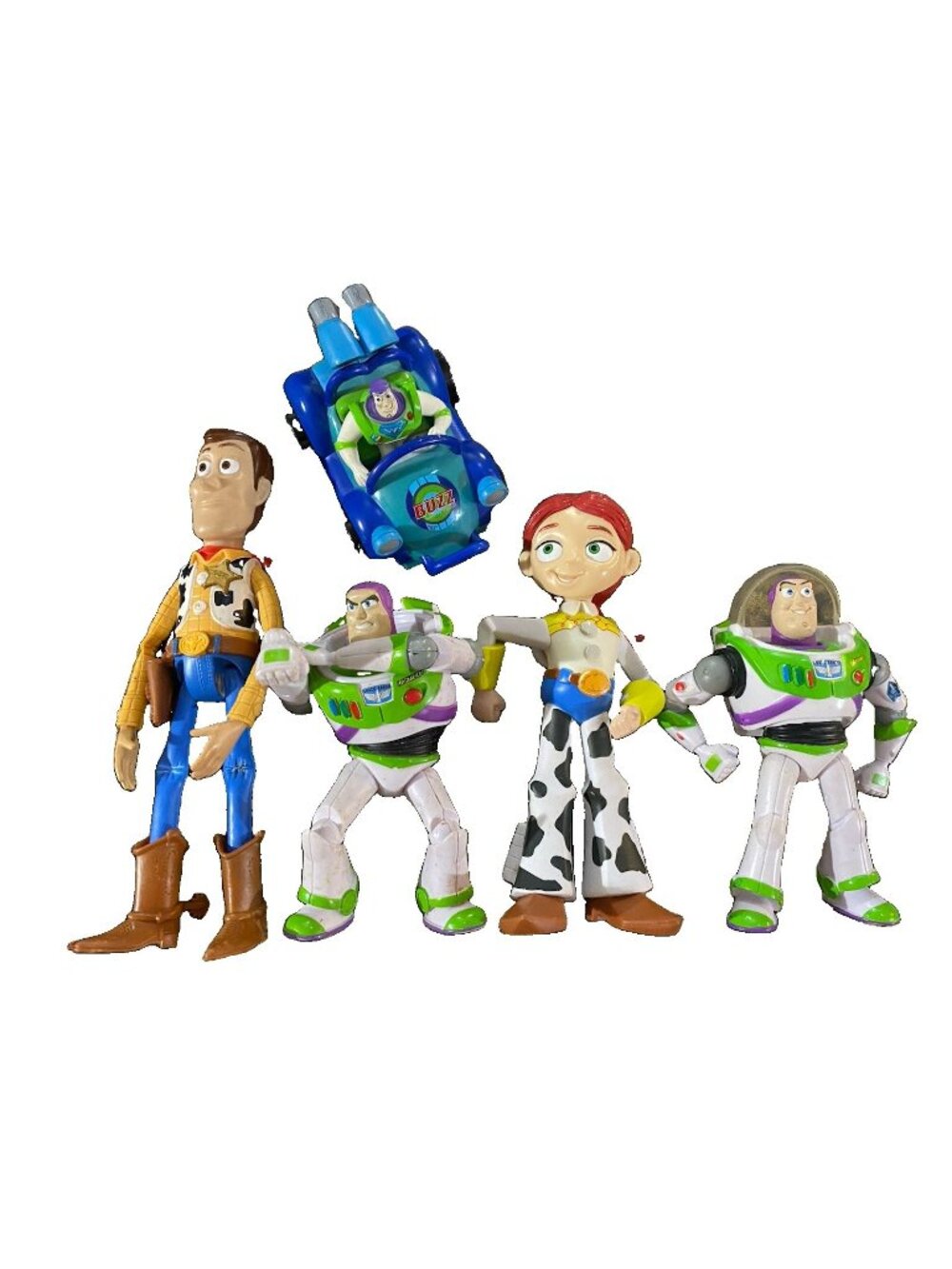 Toy Story Figures Lot Woody Buzz Jessie Mattel + Lightyear Of Star Command Car